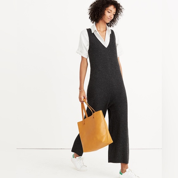 Madewell Pants - Madewell Merino wool charcoal grey Jumpsuit, 100% merino wool. Size S